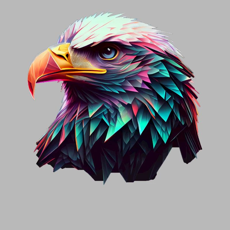 Cool polygon design with a bald eagle