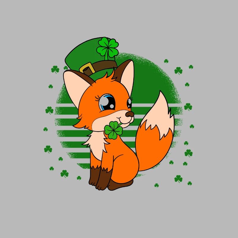 Mignon trèfle renard Saint-Patrick