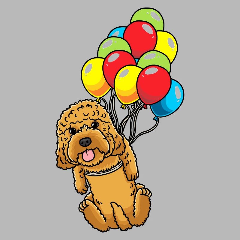 Cockapoo Hund Mit Luftballons