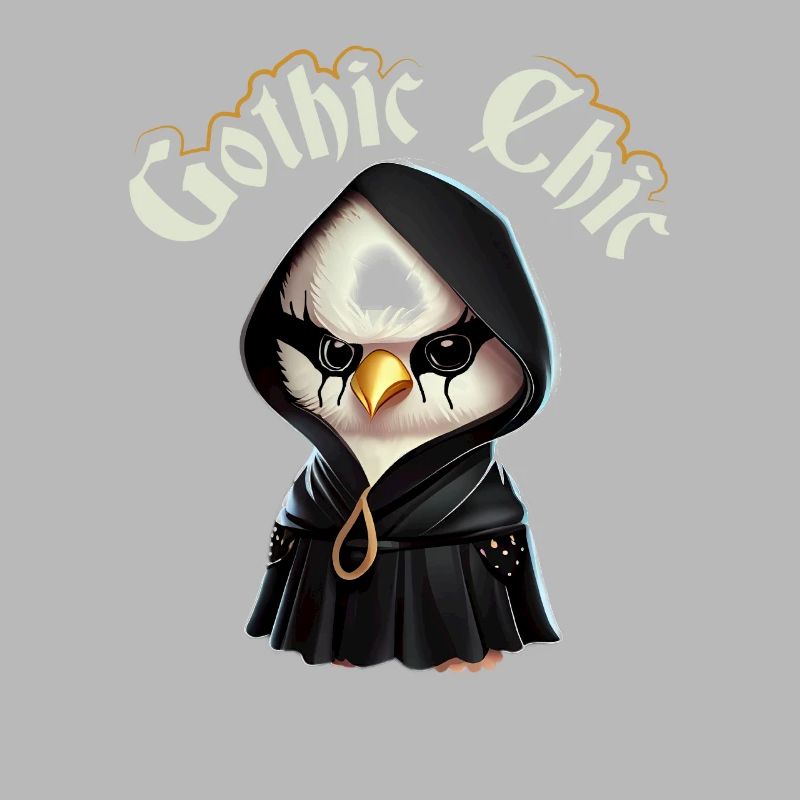 Gothic Chic Emo Chicken, Funny Death Metal Goth