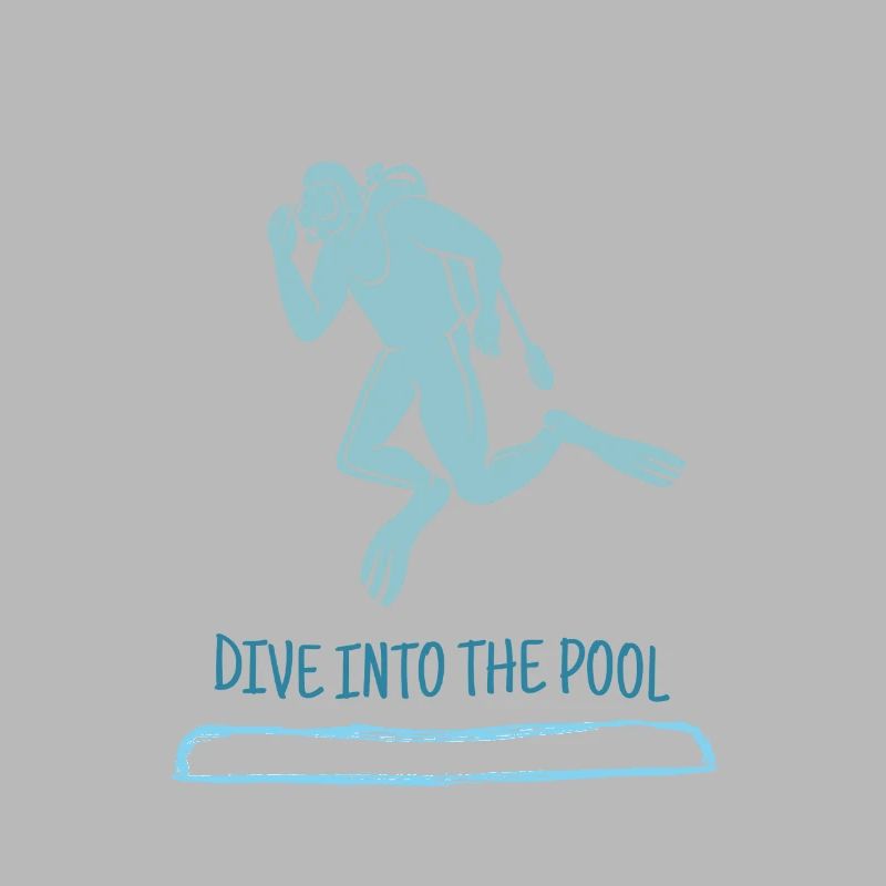 Dive Into The Pool Retro Diver Designs Present