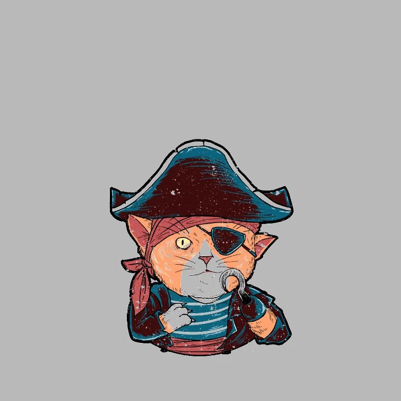 Funny Pi Day Math Science Cat Pirate