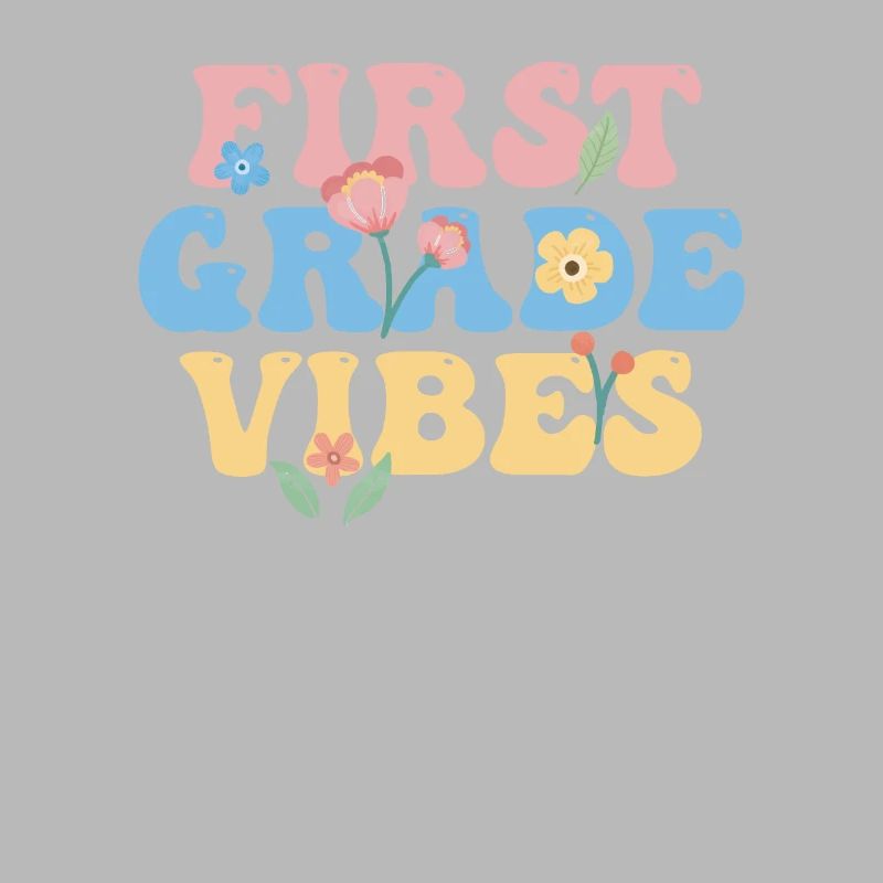 First Grade Vibes 1st Class Team Retro 100th Day