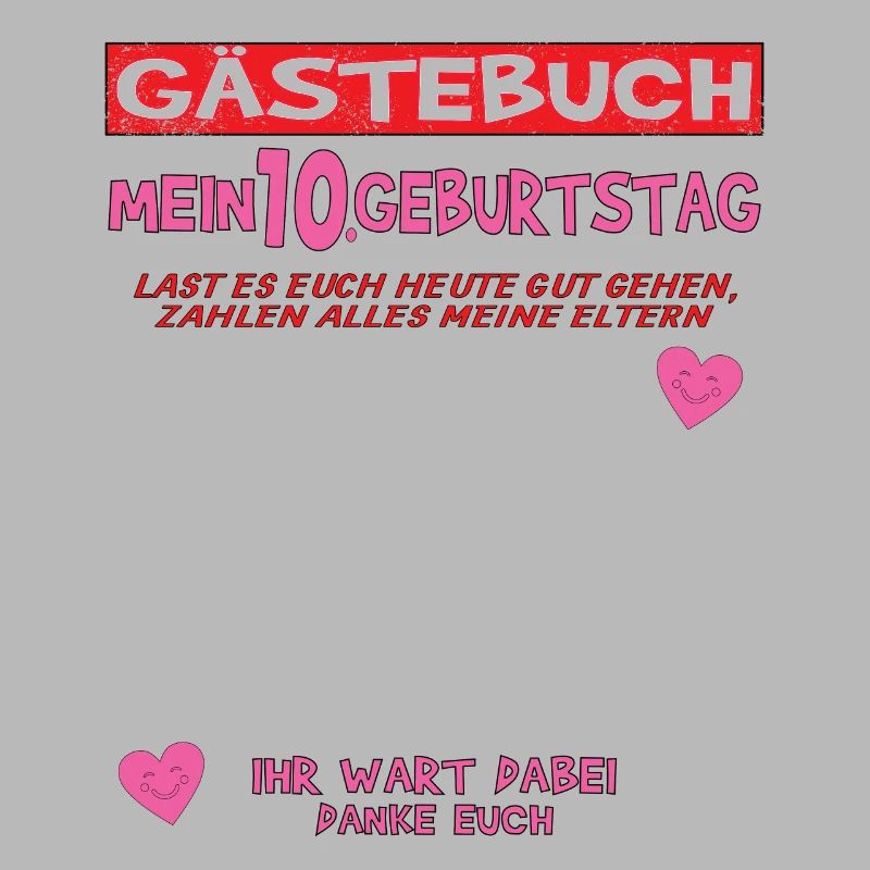 10. Geburtstag Mädchen & Junge Gästebuch