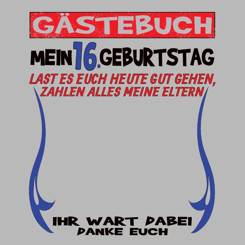 16. Geburtstag Mädchen & Junge Gästebuch