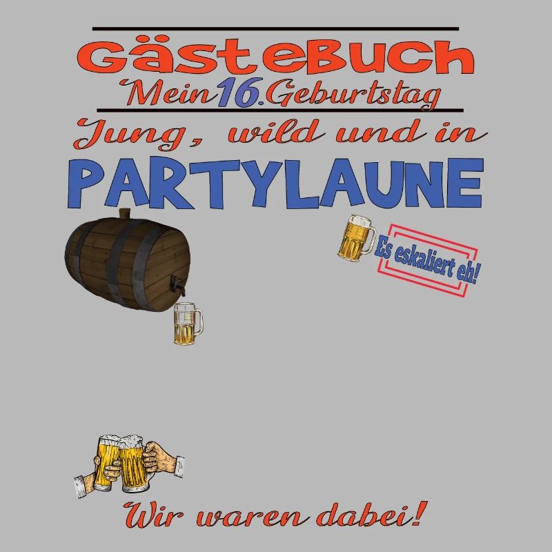 16. Geburtstag Mädchen & Junge Gästebuch
