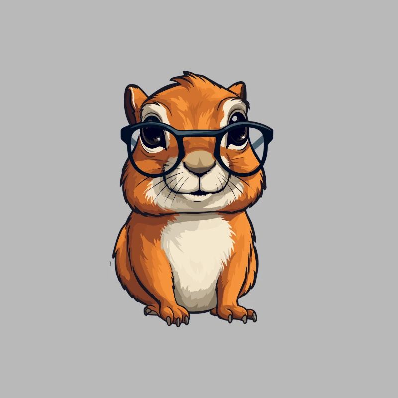 Nerdhörnchen Junge Jungen Erdhörnchen Nerdy Nerd