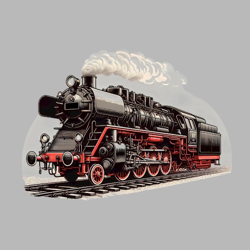 Illustration einer klassischen Dampflok