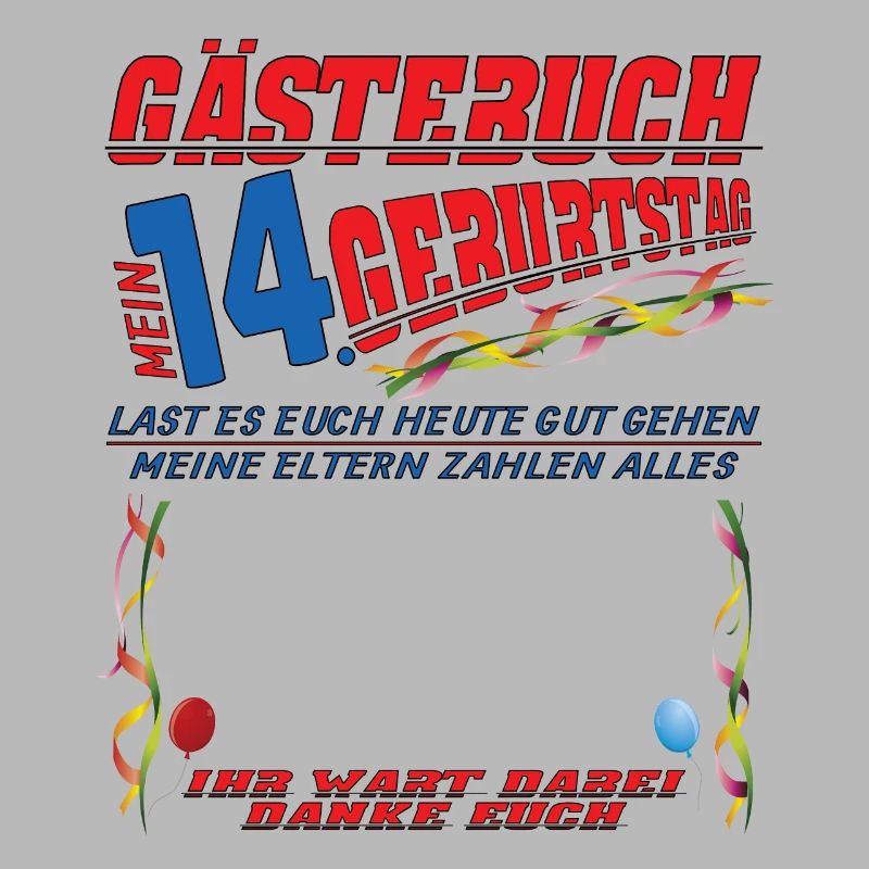 14. Geburtstag Mädchen & Junge Gästebuch