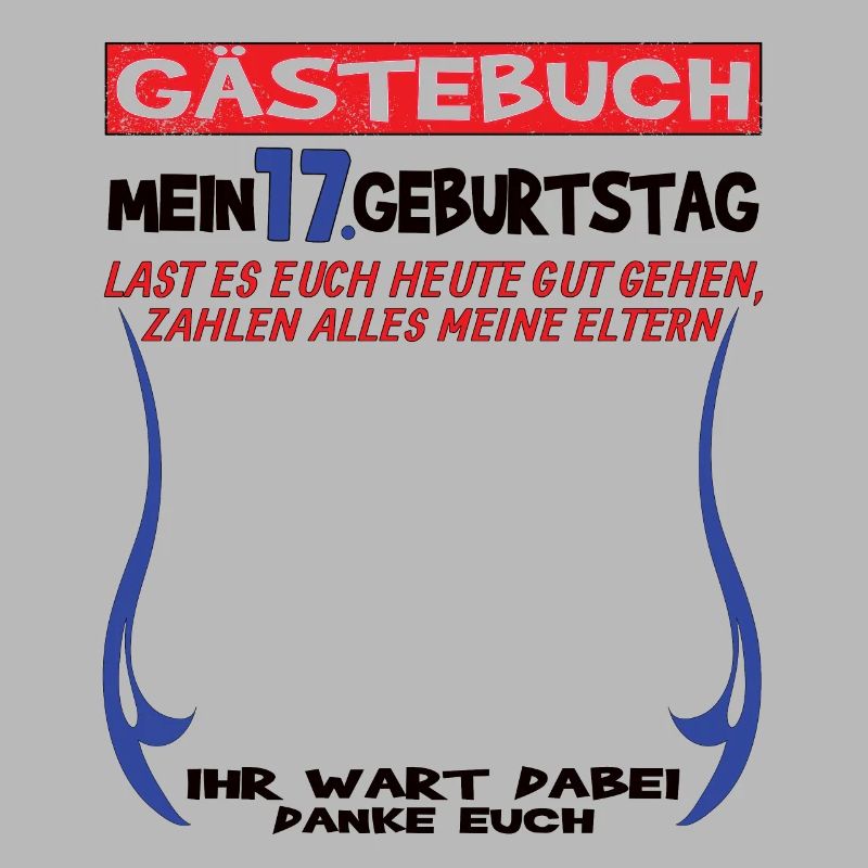 17. Geburtstag Mädchen & Junge Gästebuch