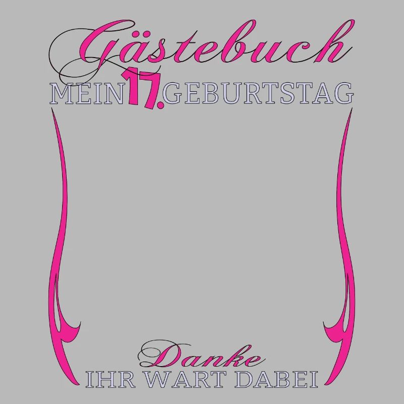 17. Geburtstag Mädchen & Junge Gästebuch