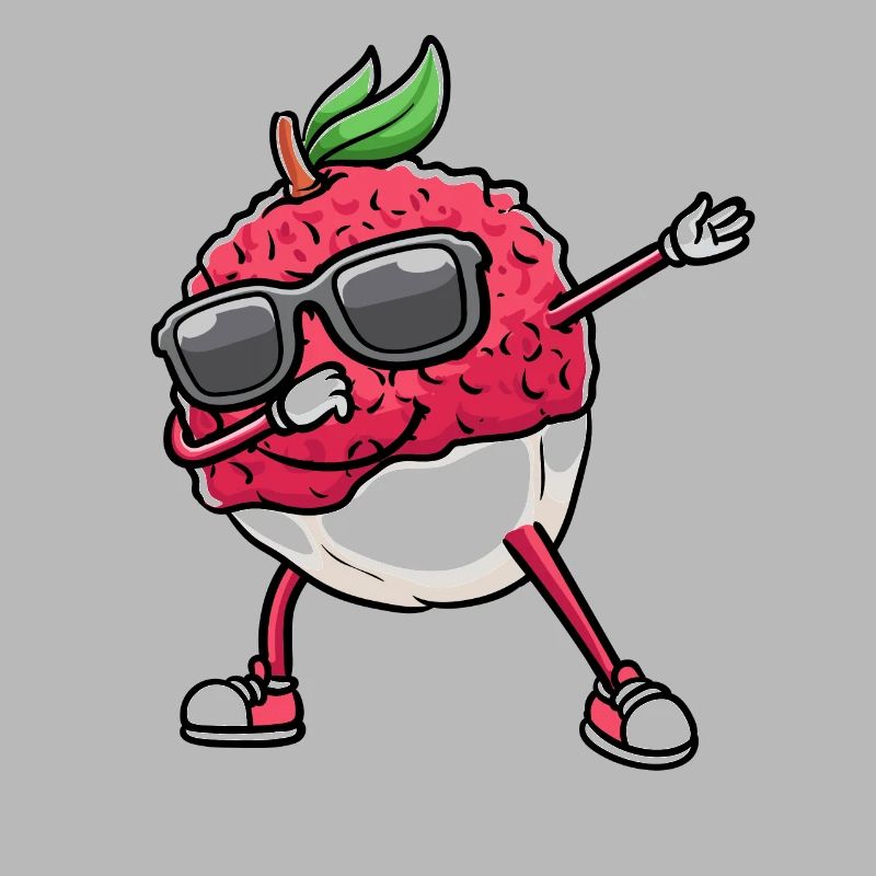Dancing lychee with sunglasses lychees