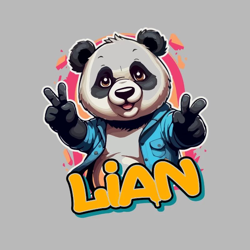 LIAN - Handsome boy name with cool panda