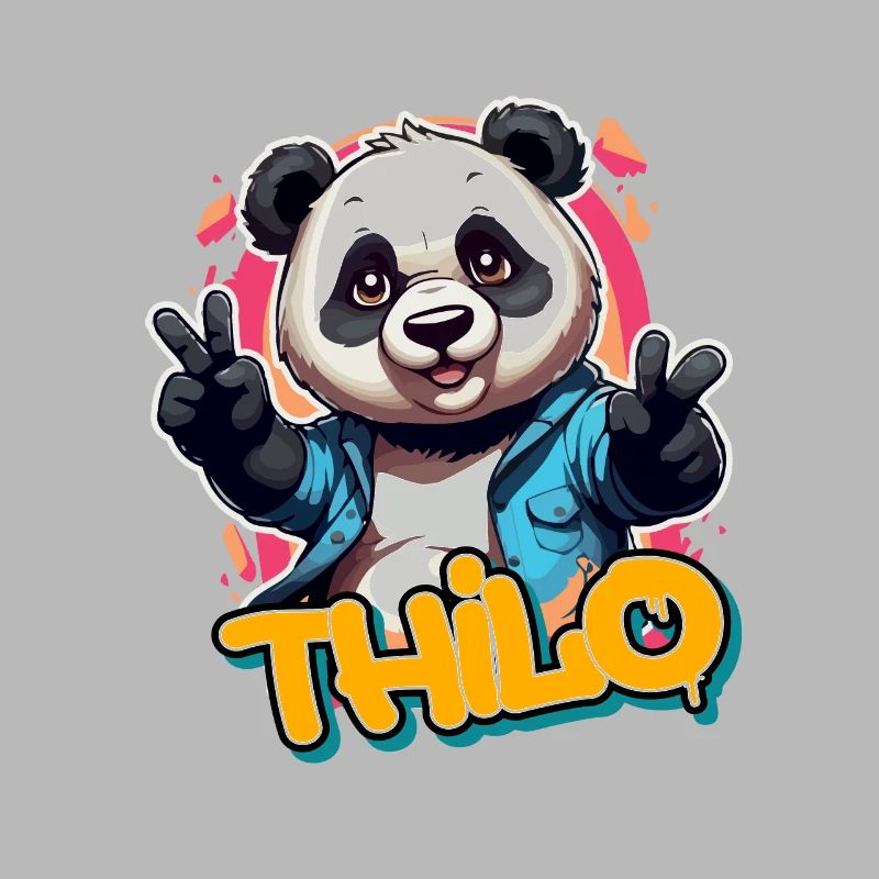 THILO - Handsome Boy Name with Cool Panda
