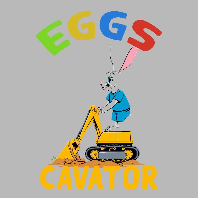 Lustiger Ostern Spruch Osterhase Baggerfahrer