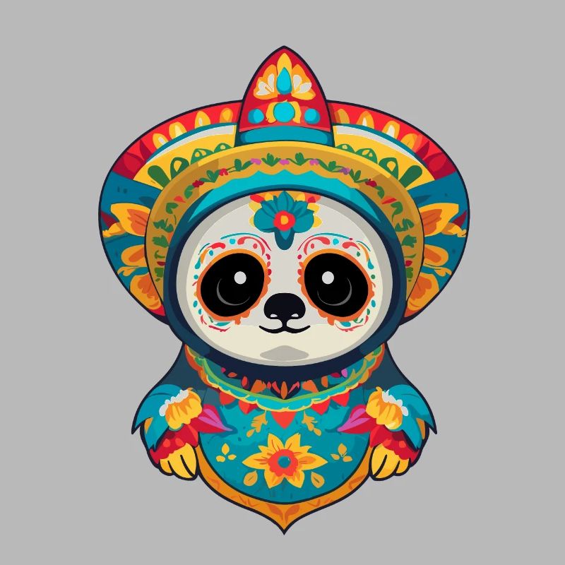 Sloth Iconic Sugar Skull Mexico