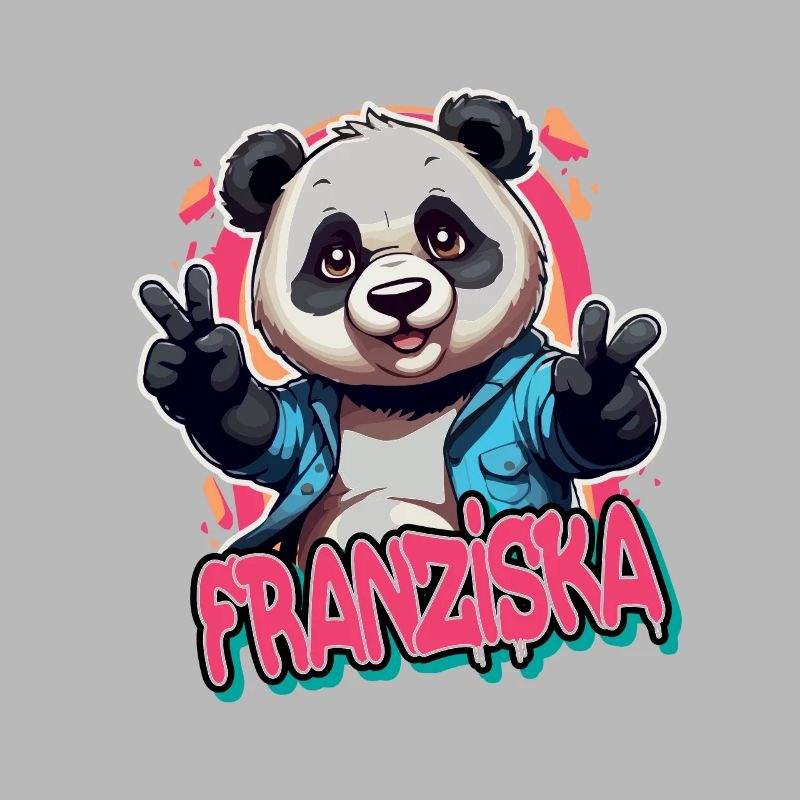 FRANZISKA - Schöner Mädchen Name mit coolem Panda