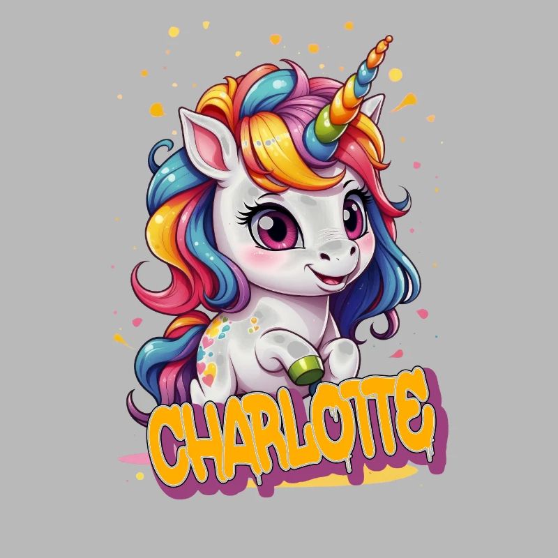 JASMINE - Schöner Mädchen Name mit süßem Einhorn