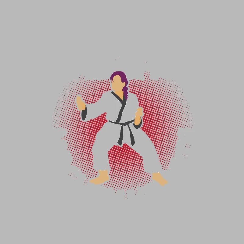 Coole Mädchen machen Karate Training Kampfsport