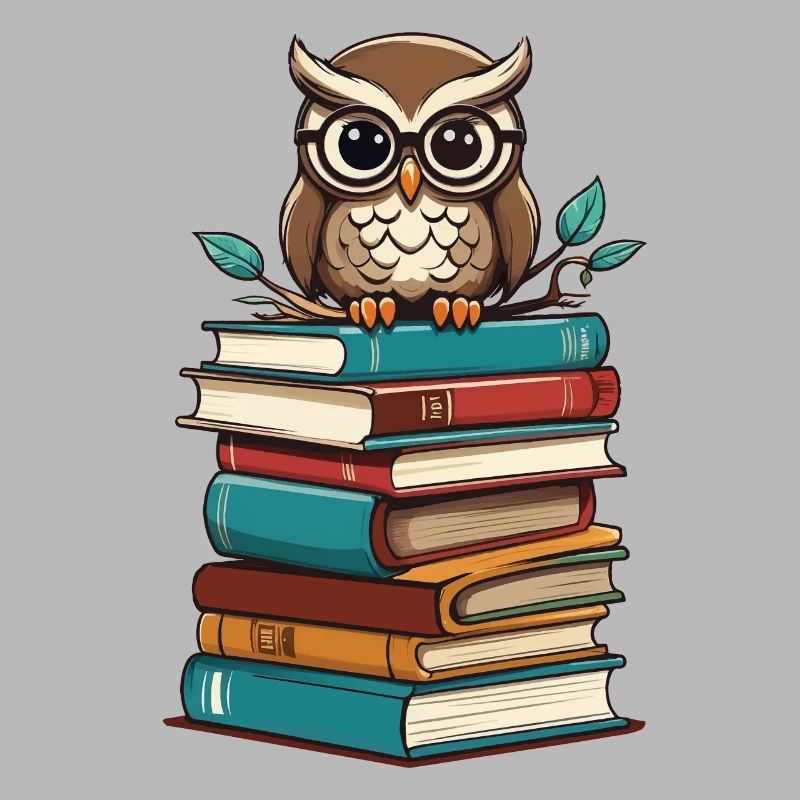 Bücher Eule Leseratte Süße Buch Illustration