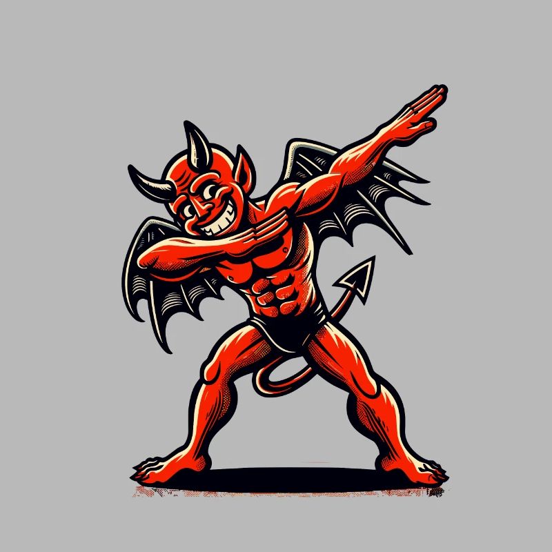 unDabbing Devil Funny Dabbing Design