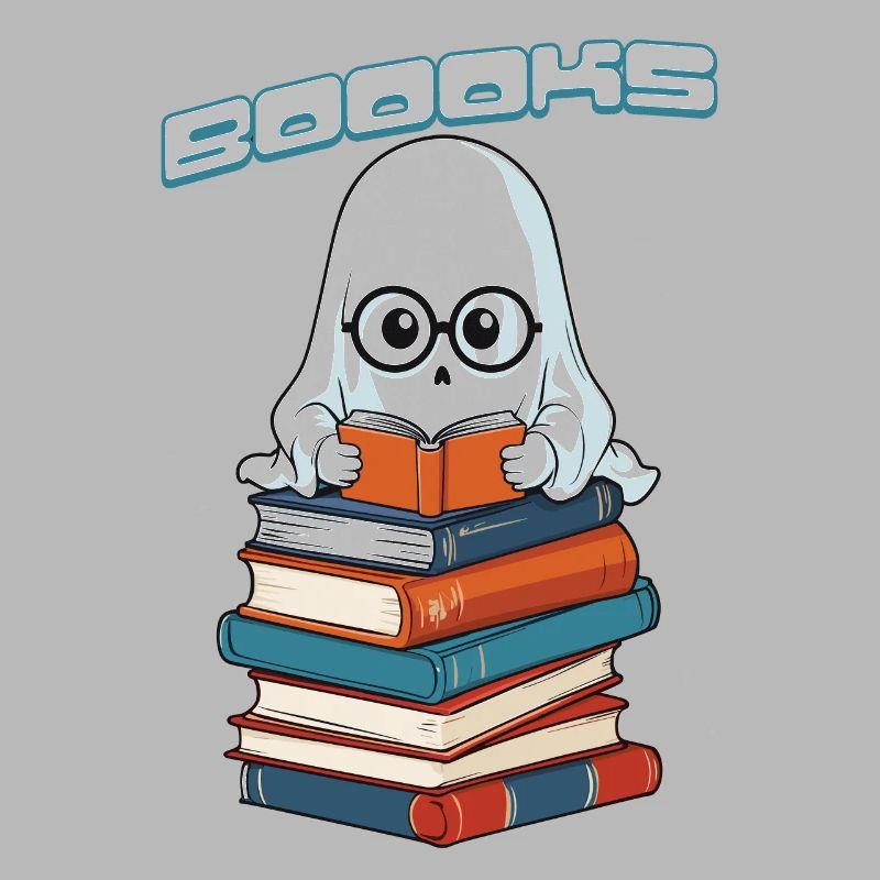 Cute Book Lover Ghost Funny Saying