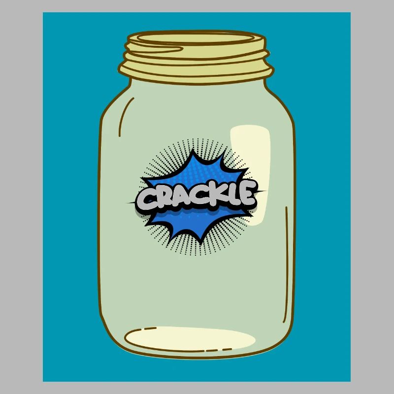 Crackle in a Jar – Fun Comic Style Design