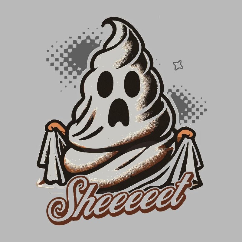 Feuille de caca d’Halloween Ghost Fun
