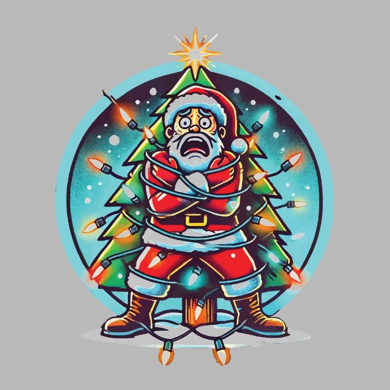 Amusement de l’électrocution de Noël avec le Père Noël
