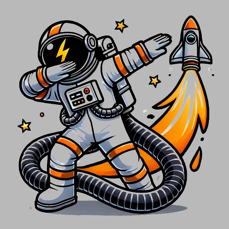 Drôle Dabbing astronaute conception spatiale