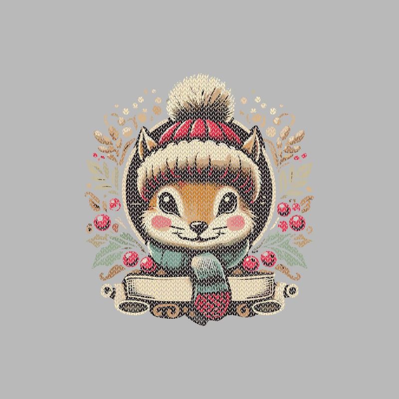 Winterliche Eichhörnchen Illustration