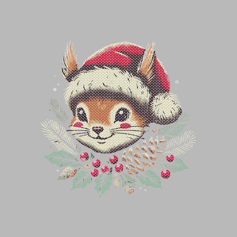 Weihnachtliches Eichhörnchen Strickmuster