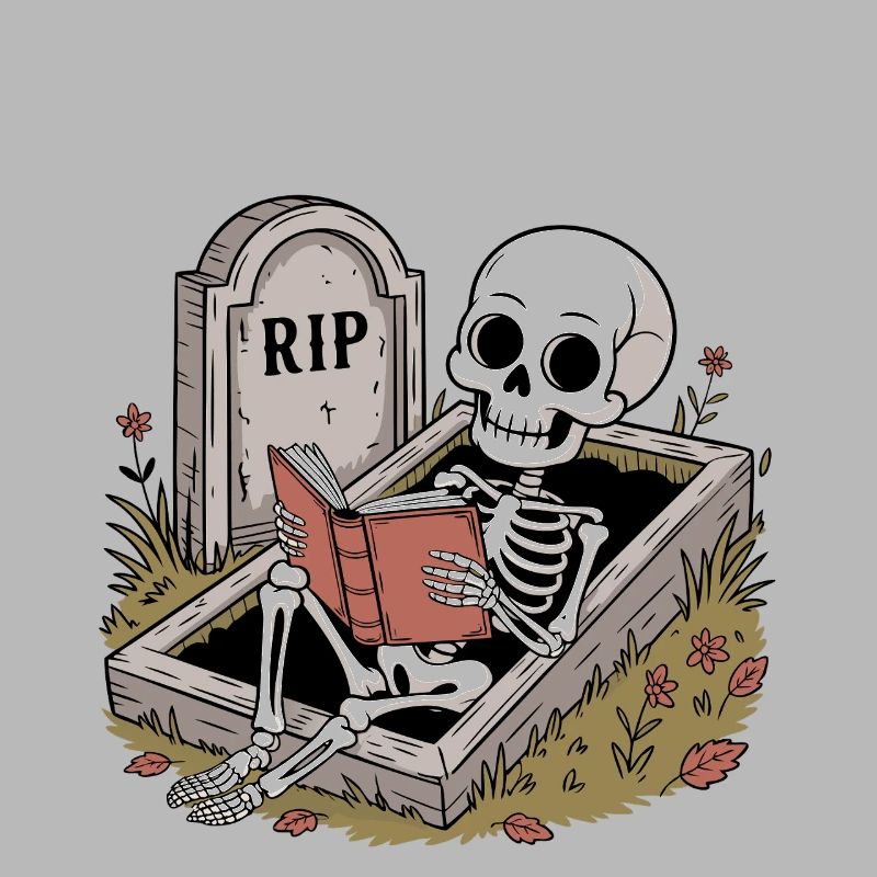 Read In Peace Skeleton Bücher Reading Funny Reader