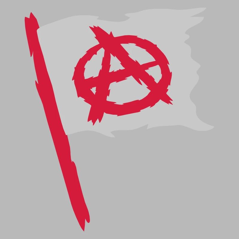 Flag anarchy symbol logo