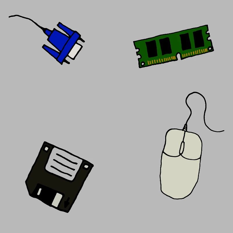Retro Computer Floppy VGA Mouse Memory