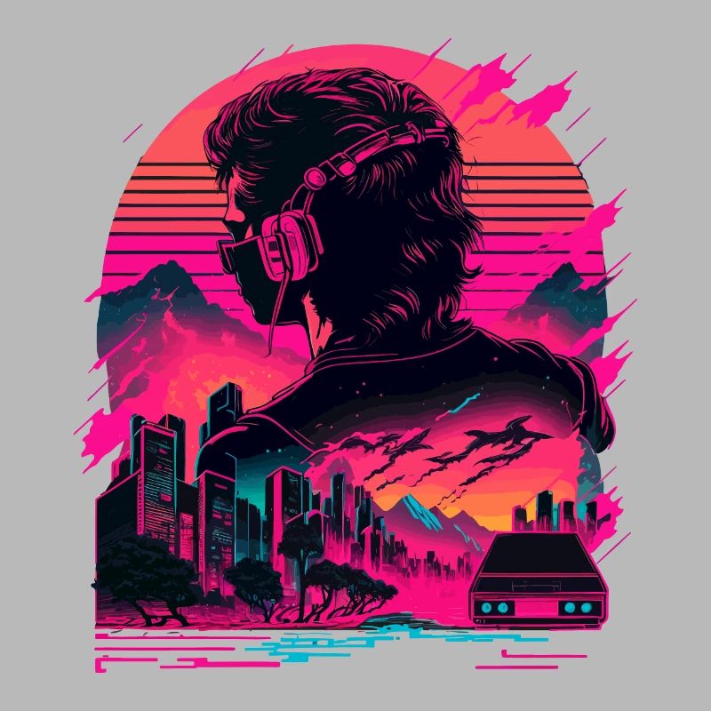 Synthwave-Raum