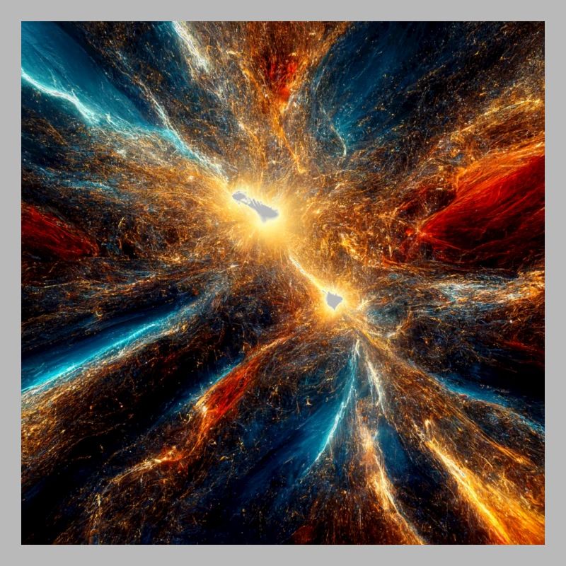 Kosmische Explosionsfarben