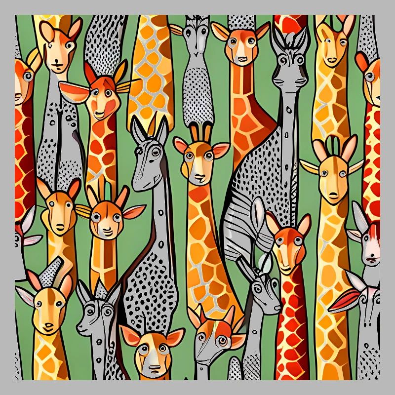 Happy Giraffe Pattern