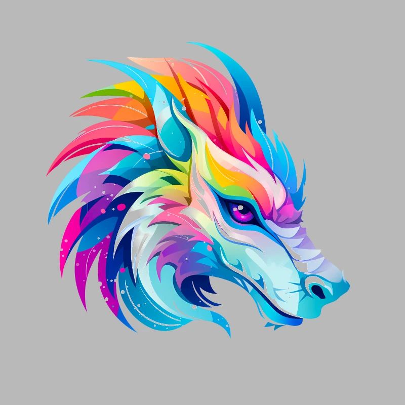 Rainbow Dragon Head