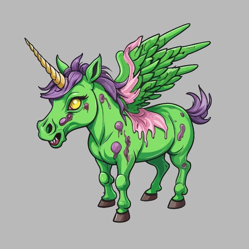 Zombie Einhorn Illustration