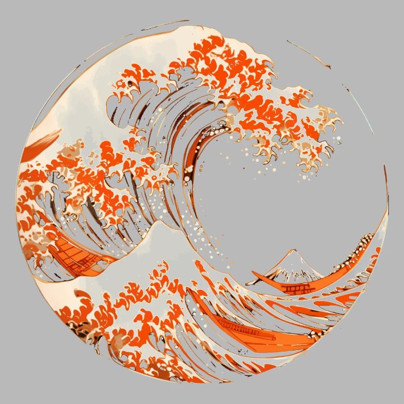 Stylized Hokusai Wave