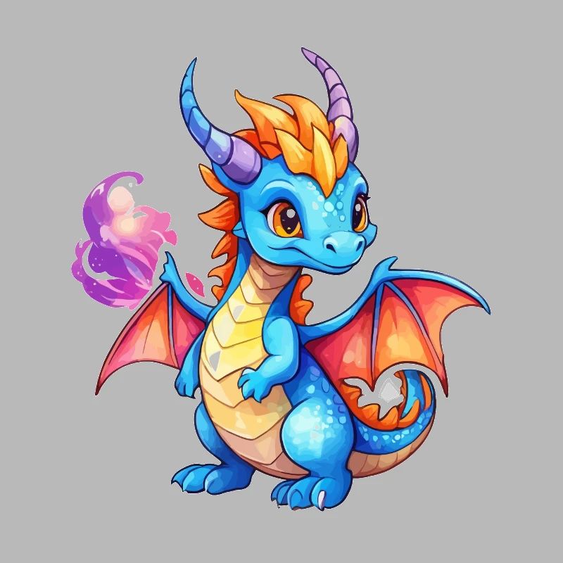 Drache Wasserfarben