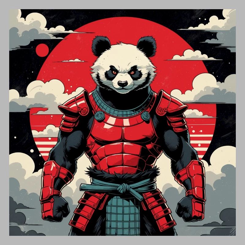 Samurai Panda Krieger