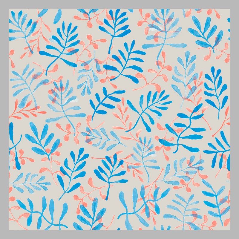 Conception de branches bleues et corail