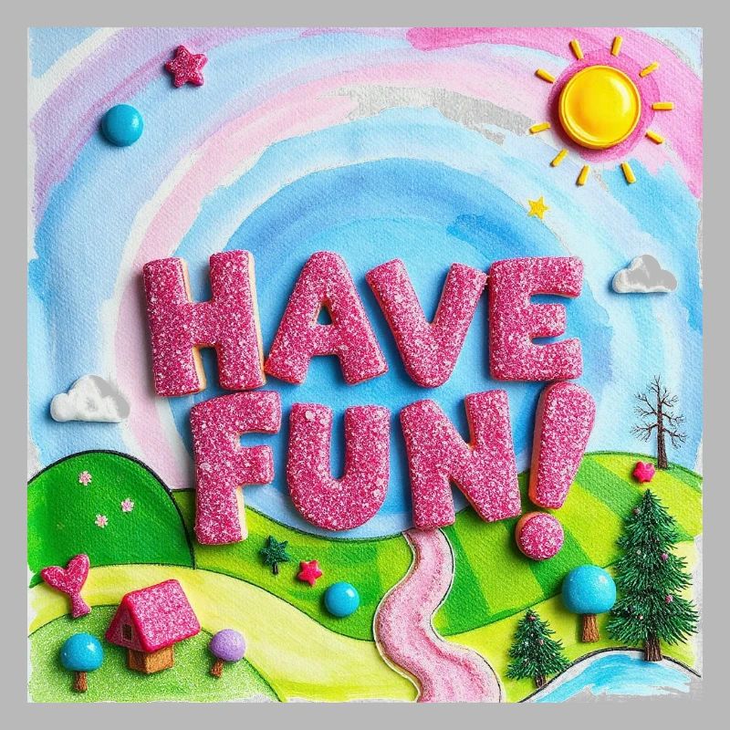 Cheerful Candy Forest Have fun! -Text
