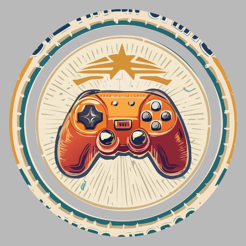 Retro Game Controller Badge