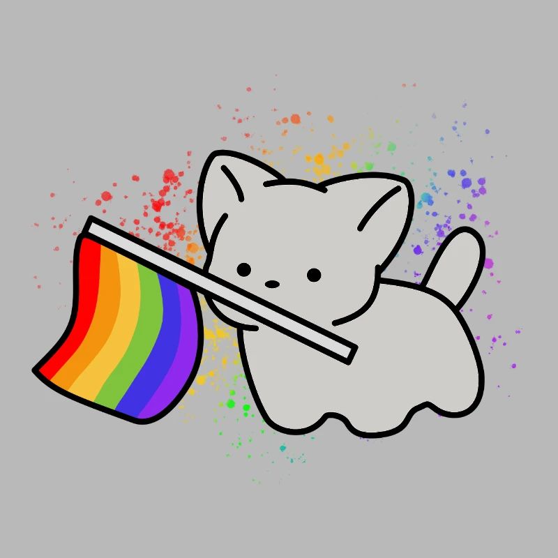 Mignon design du drapeau arc-en-ciel du chien Pride