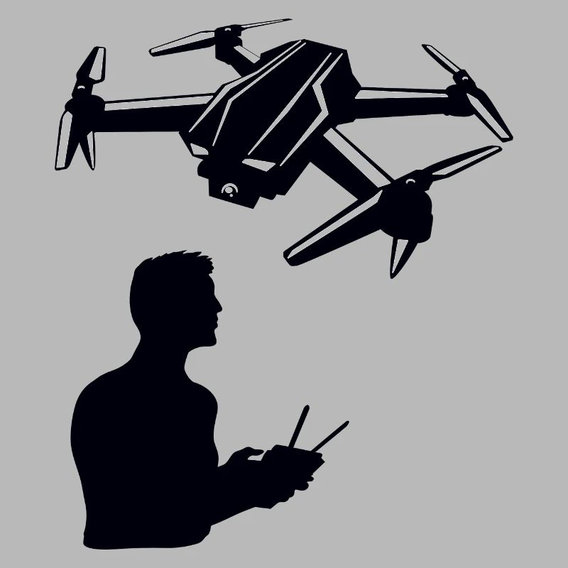 Drone homme avec télécommande