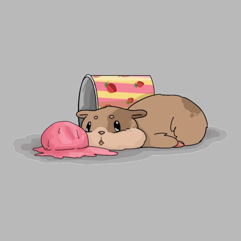 Hamster Erdbeer-Eiscreme