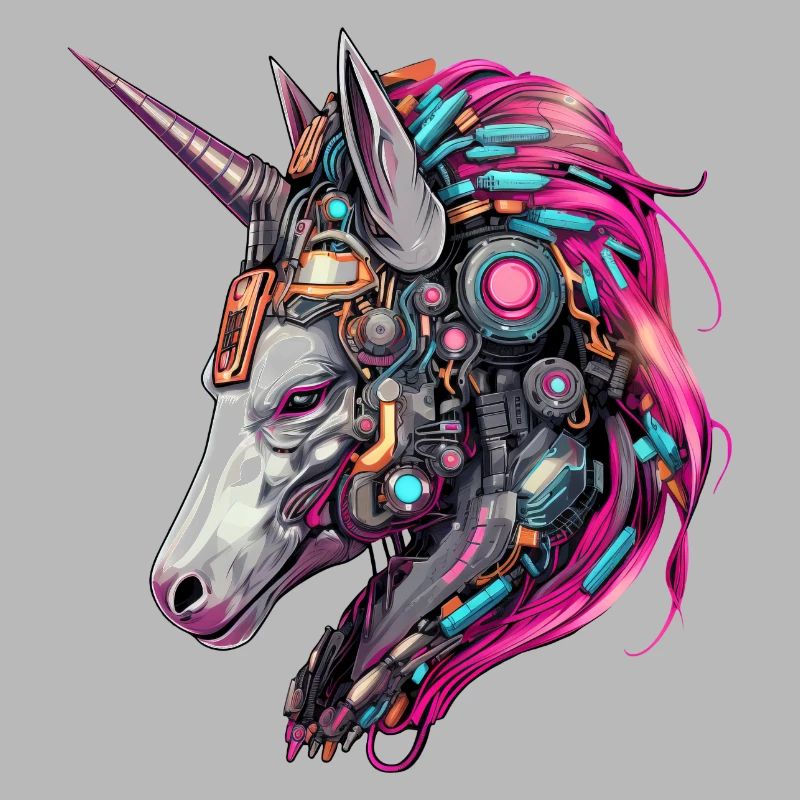 Robot Cyborg Licorne Cool - Unique